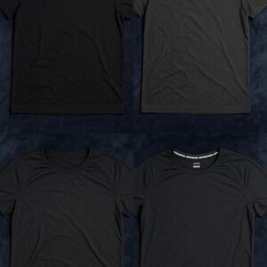 Manfinity Men’s 5-Pack Black T-Shirts Medium
